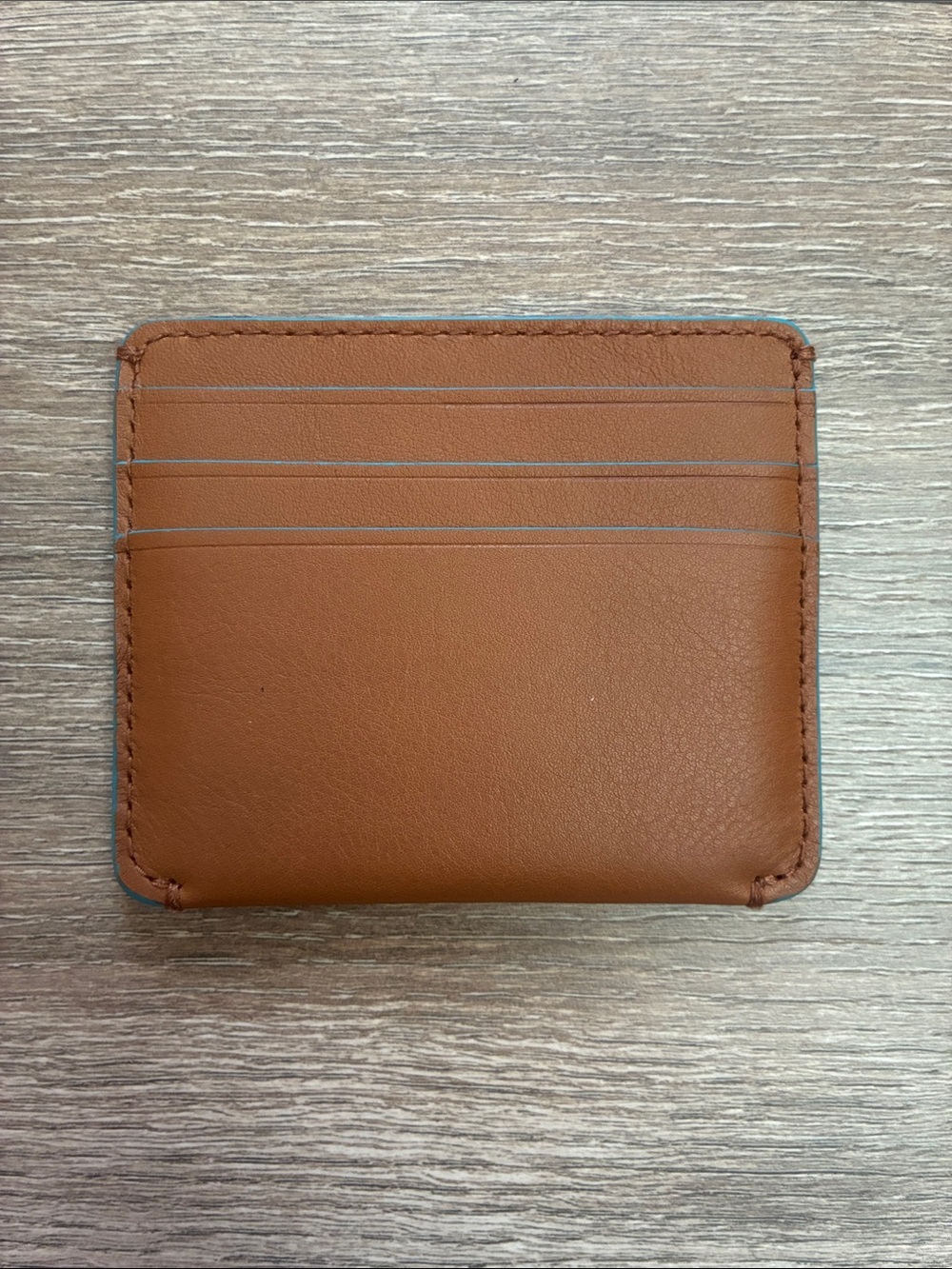 NWOT Madewell Leather Curved Card Case - Golden Tan - Picture 3 of 8